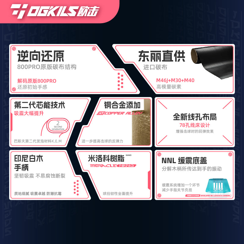 Ogkils LD800 Pro Badminton Racket