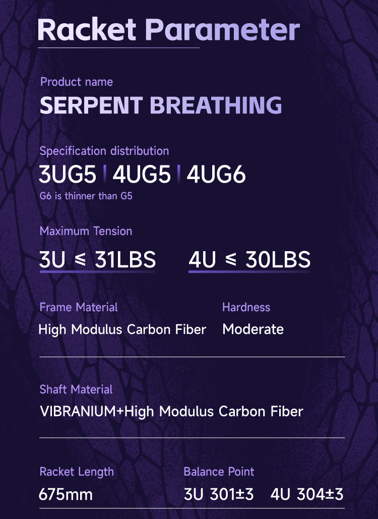 Ogkils Serpent Breathing Badminton Racket