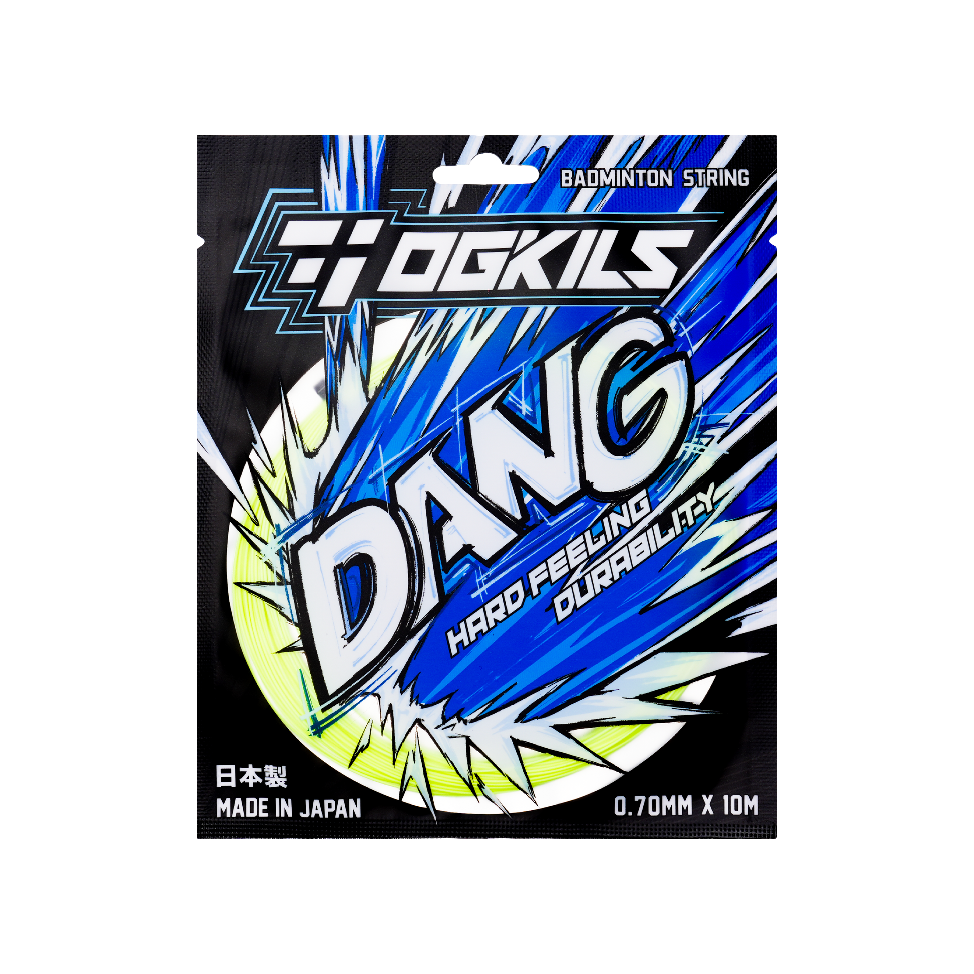 OGKILS DS-DANG 0.70mm badminton string set, firm durable feel for control