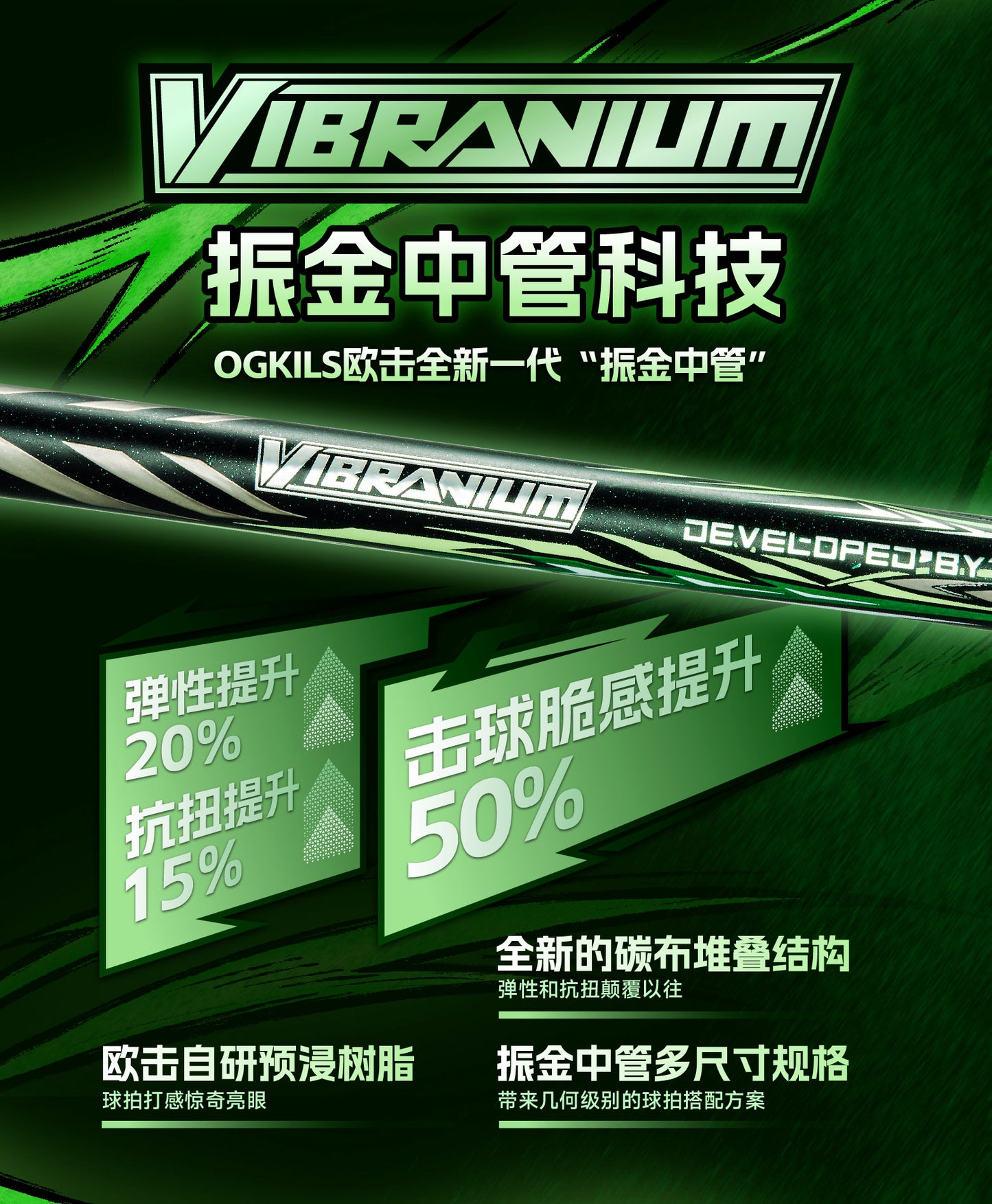 Ogkils Wind Breathing Badminton Racket