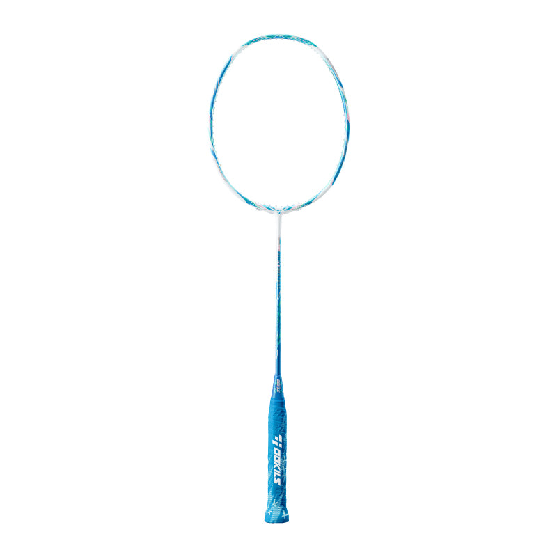 OGKILS Insect Breathing badminton racket in white and blue, ultra-light 5U/6U women's racket