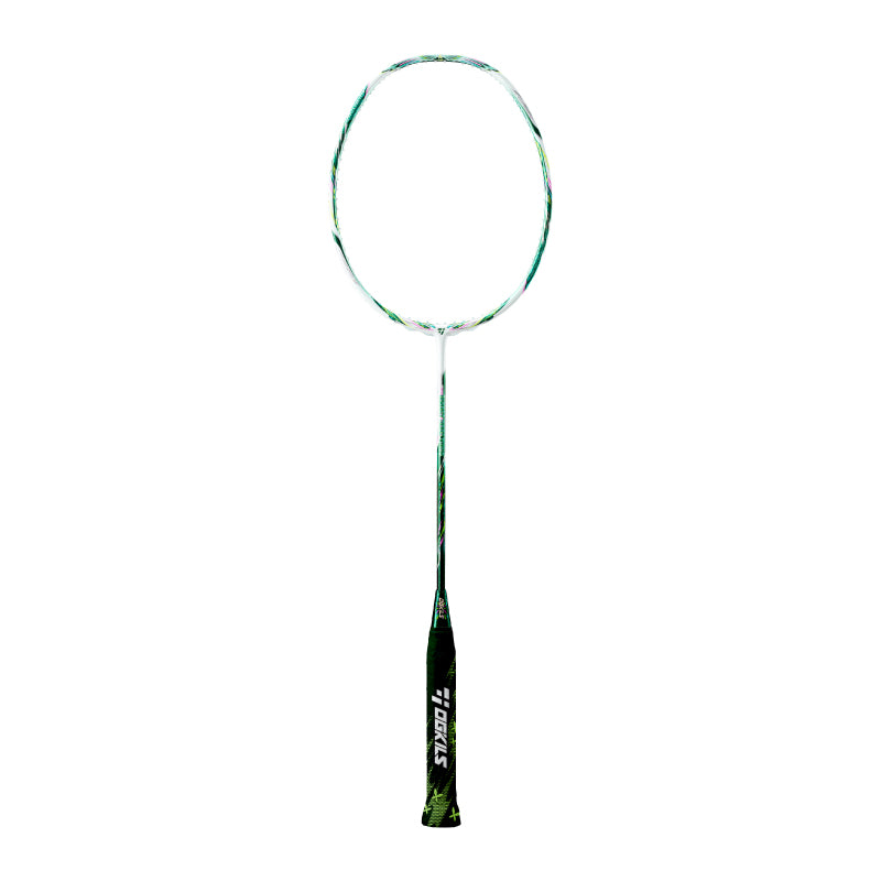 OGKILS Insect Breathing badminton racket in white and green, ultra-light 5U/6U women's racket