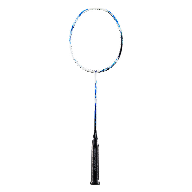 OGKILS LD88S Pro badminton racket in blue and white, 670 mm short-frame speed and control racket